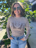Seamless Knit Mock Neck Top