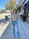 Seamless Knit Mock Neck Top