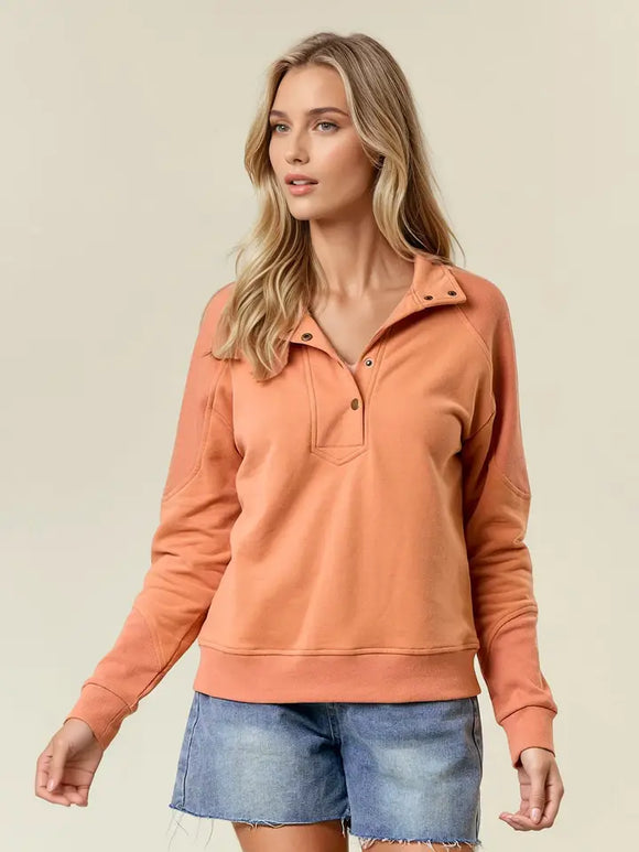 Fleece French Terry/Rib Mix Sweatshirt