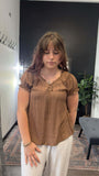 Ruffled Boat Neck Blouse