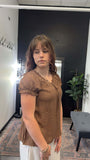 Ruffled Boat Neck Blouse