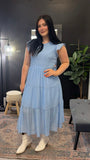 Smocked Tiered Midi Dress