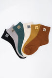 Happy Feet Embroidered Socks