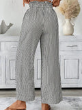 Striped High Waist Tie Pants