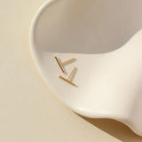 Token Bar Stud Earrings- Nonreturnable