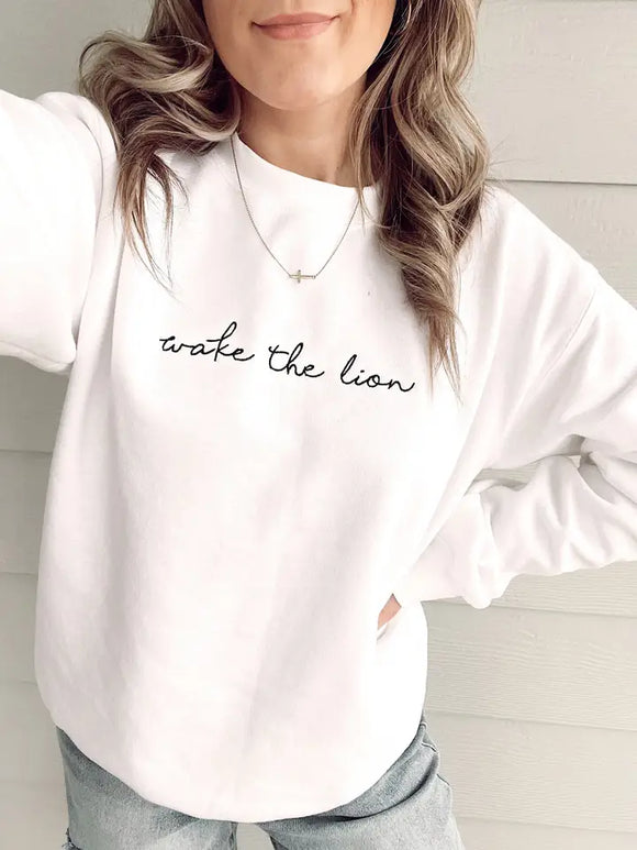 Wake The Lion Embroidered Sweatshirt