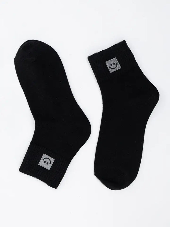 Happy Feet Embroidered Socks