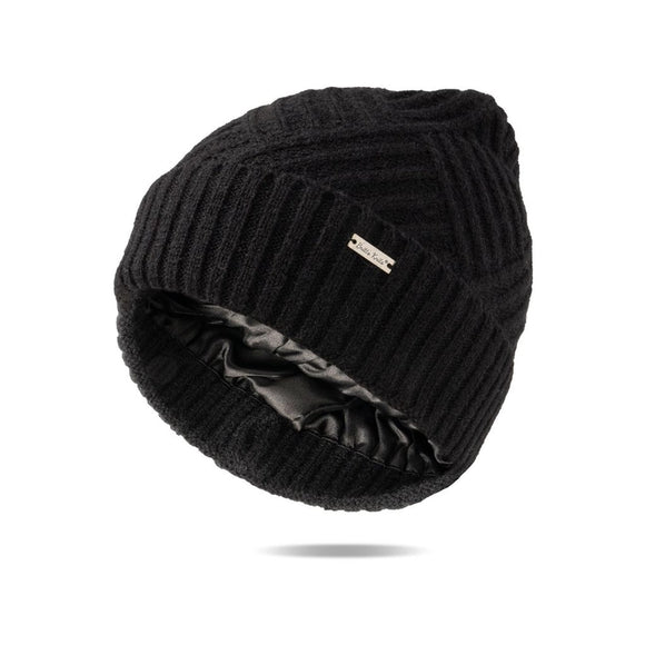 Knit Satin Lined Beanie
