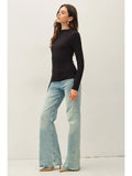 Basic Ribbed Mock Neck Top