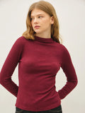 Basic Ribbed Mock Neck Top