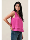 V Neck Sleeveless Back Tie