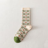 Geometric Pattern Crew Socks