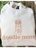 Dog Mom Embroidered Crewneck