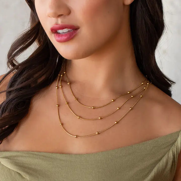 Layered Beaded Necklace