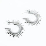 Sunburst Hoop Earring