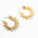 Sunburst Hoop Earring