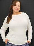 Round Neck Long Sleeve Knit Top