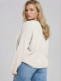 Textured Raw Edge Long Sleeve