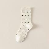 Lace Polka Dot Crew Socks