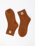 Happy Feet Embroidered Socks