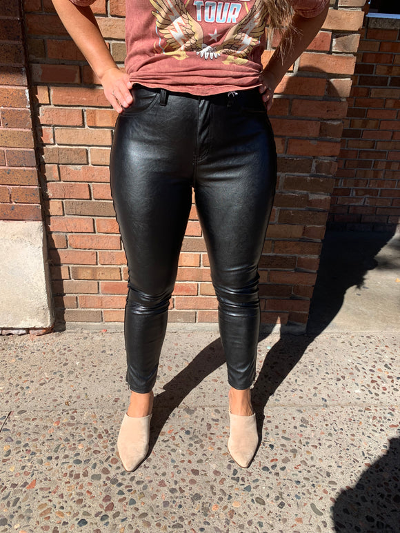 Kancan High Rise Faux Leather Jeggings