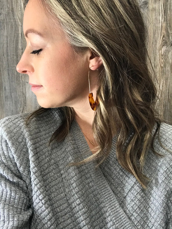 Acrylic Open Hoop Earrings