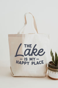 The Lake is My Happy Place Tote Bag