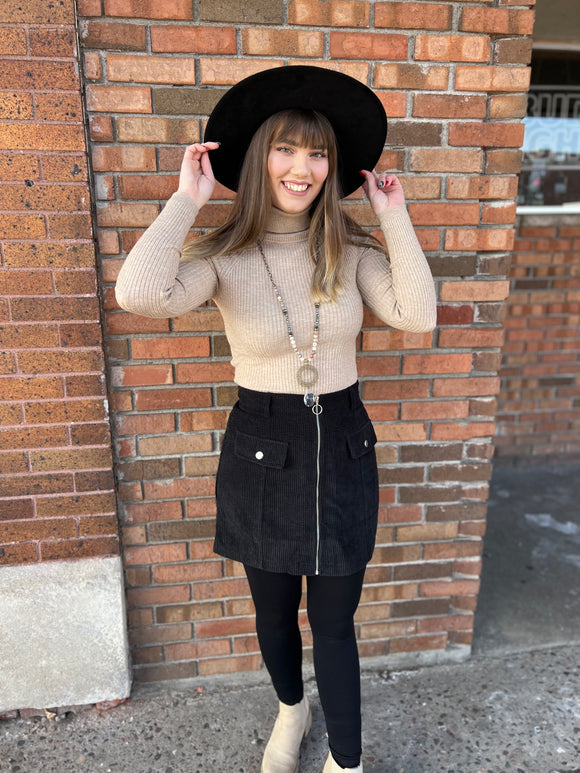 Corduroy clearance zip skirt