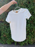 Ribbed Knit Basic T-Shirt