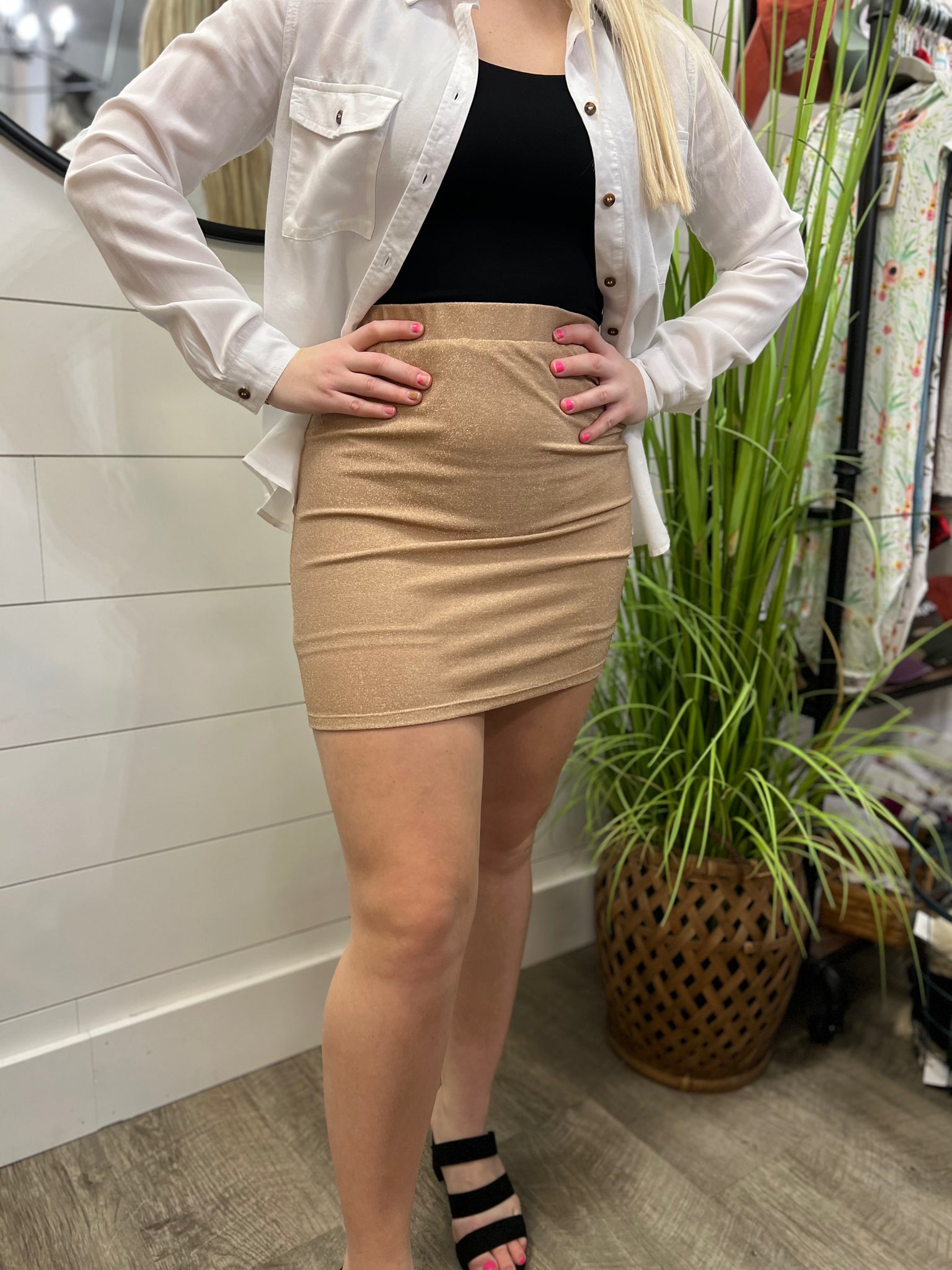 Glitter Mini Skirt Two Sisters Boutique