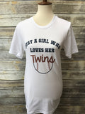 *Just A Girl Who Loves Her Twins Graphic Tee