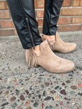 Cut Out Fringe Booties