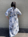 3/4 Sleeve Floral Maxi Dress