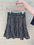 Leopard Print Godet Skirt