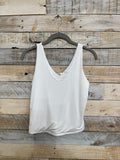 Double Lined V-Neck Fitted Tank