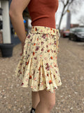 Ditsy Floral Print Ruffled Mini Skirt