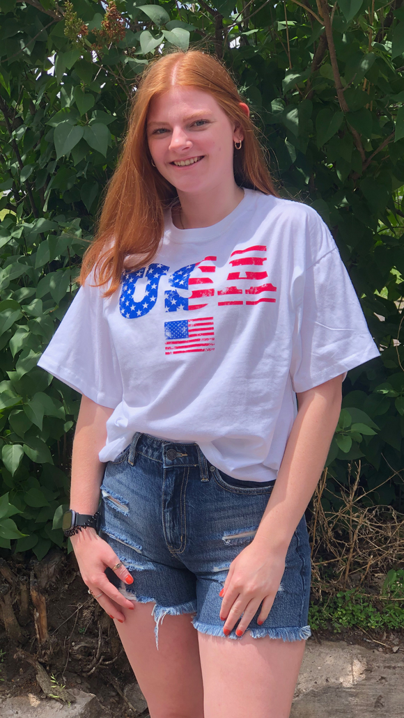 USA Cropped Graphic Tee
