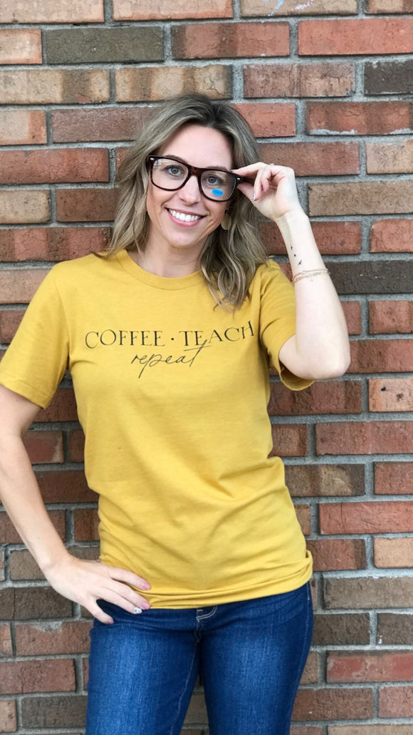 Coffee. Teach. Repeat Graphic T-Shirt